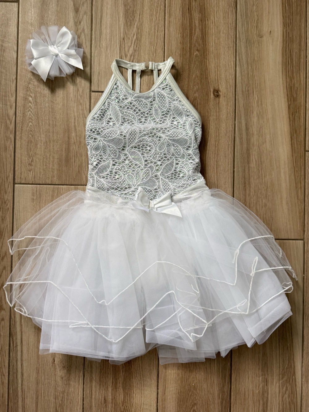 Weissman White Lace Tutu Dance Costume Dress SC (Child Small) Ballet/Recital
